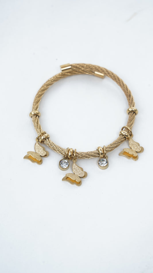 Gold bracelets with charms 18kt Gold Plated