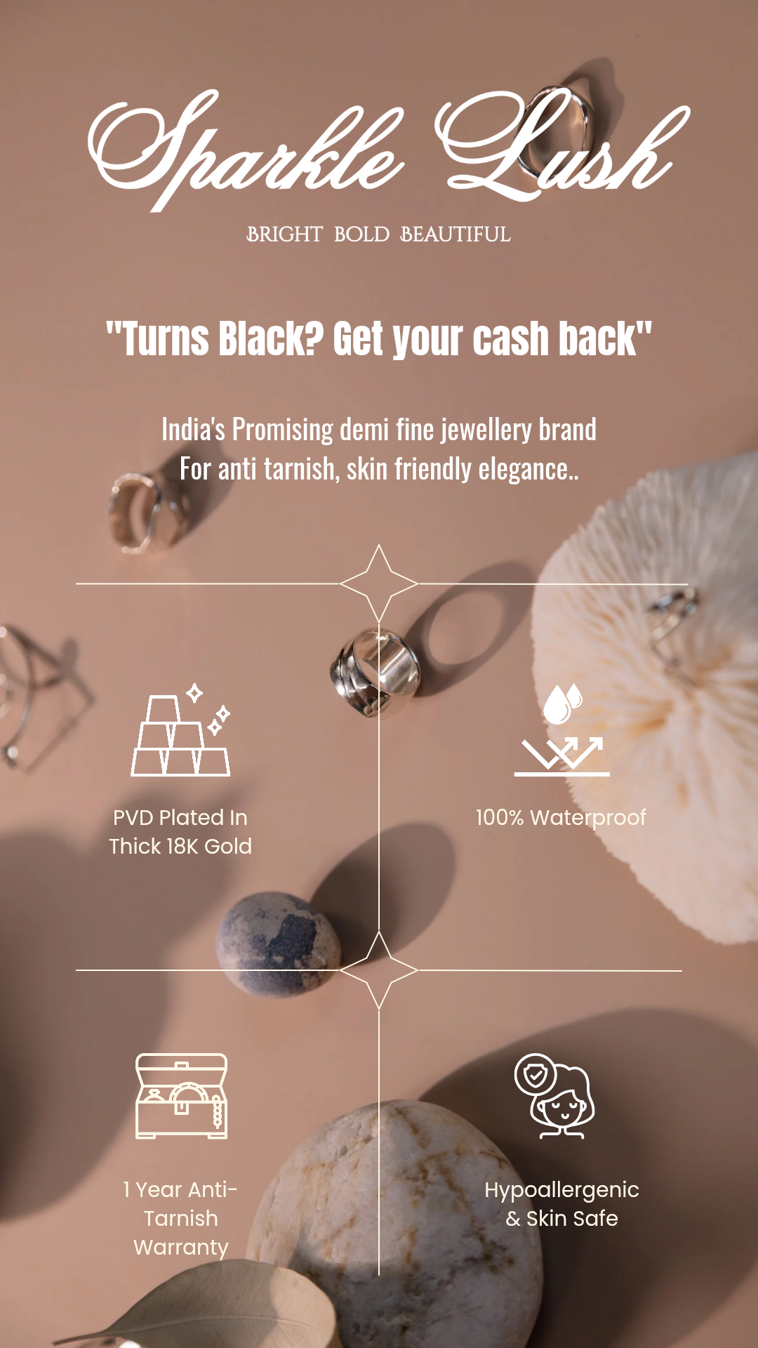 Bloom Aura Earrings 18KT gold Plated