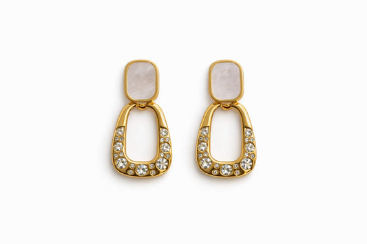 Aurora Frame Drop Earrings β 18KT Gold Plated