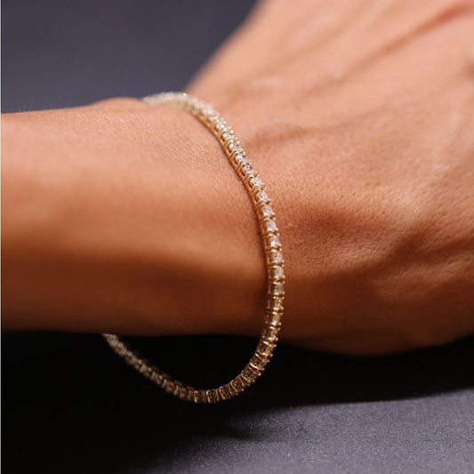 Infinity Spark Elastic Tennis Bracelet 18KT Gold Plated