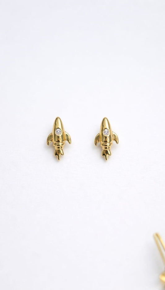 Galaxy Explorer 18K Gold Plated Earring Combo (Set of 3)