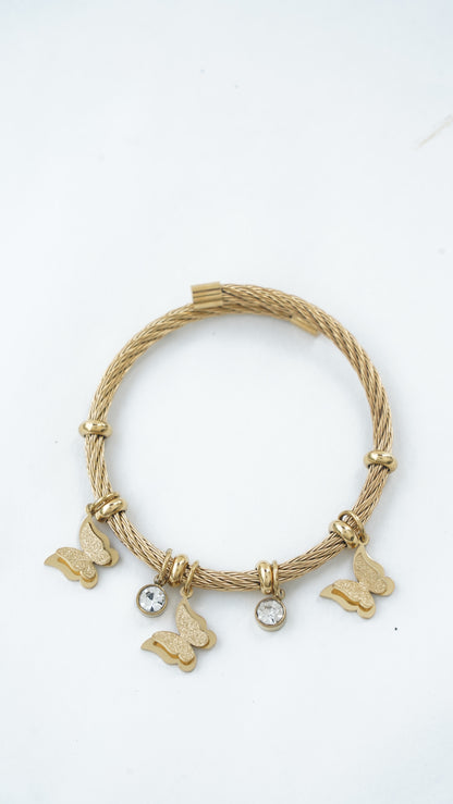 Gold bracelets with charms 18kt Gold Plated