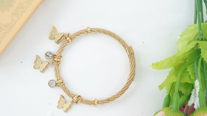 Gold bracelets with charms 18kt Gold Plated