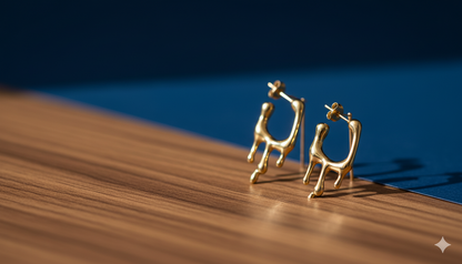 Melted Hot Earing 18KT Gold Color