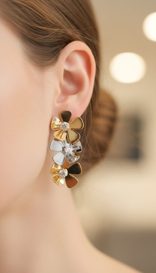 Bloom Aura Earrings 18KT gold Plated