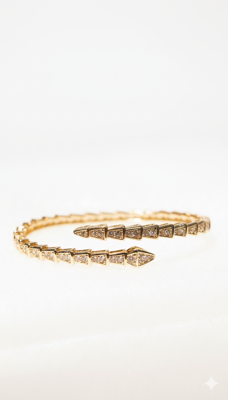 Venom Spark Diamond Bracelet 18kt Gold plated