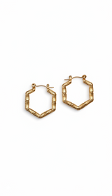 Halo Hoops Earrings 18KT gold Plated