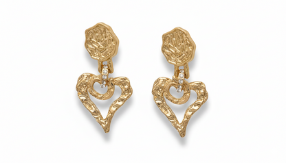 Lover’s Heart Earrings 18kt gold plated