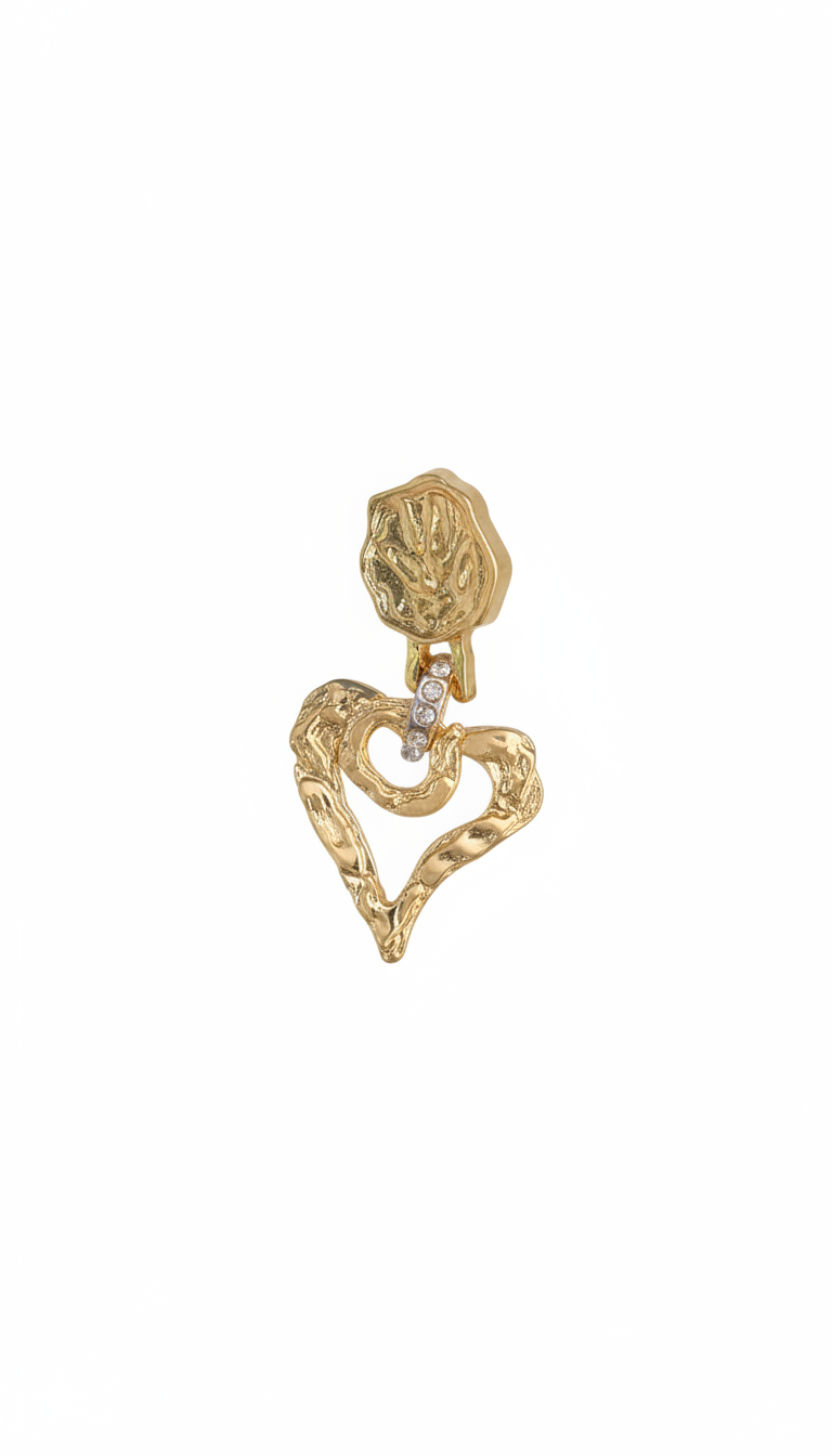 Lover’s Heart Earrings 18kt gold plated