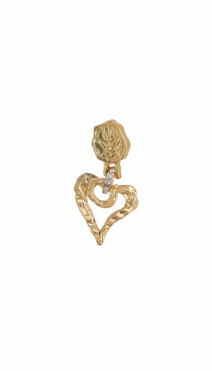 Lover’s Heart Earrings 18kt gold plated