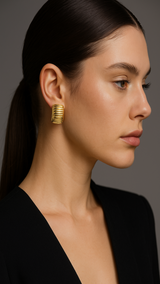 Edge Pop Earrings in 18KT gold Plated
