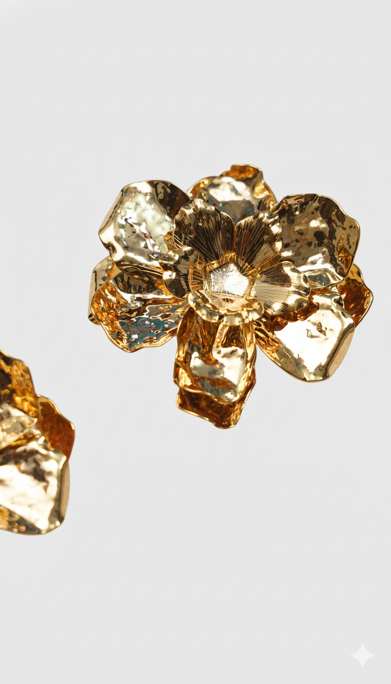 Flora Flex Earrings in 18KT gold Plated