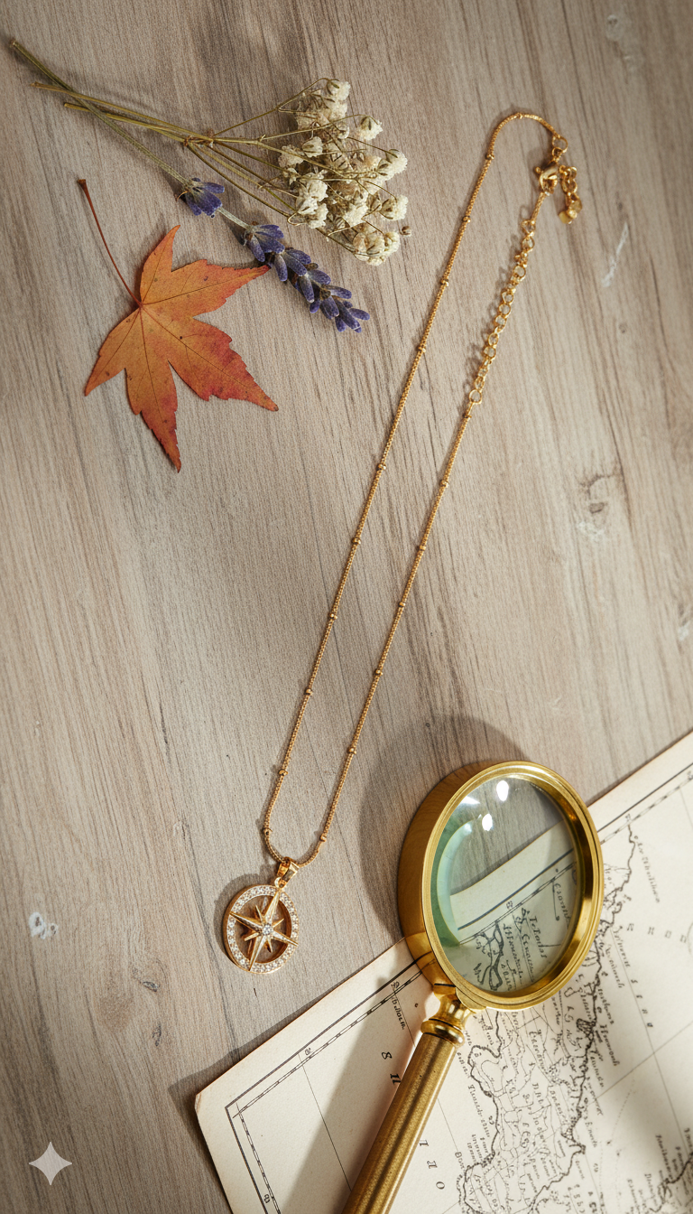 Star pendants with chain 18kt Gold Plated