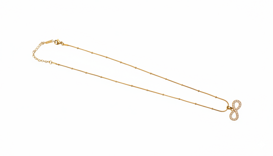 Infinity pendants with chain 18kt Gold Plated