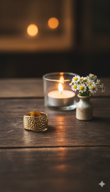 Broad Hammered Hand Cuff 18KT Gold Plated