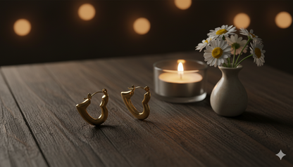 Luv Hoops earing 18KT Gold Color