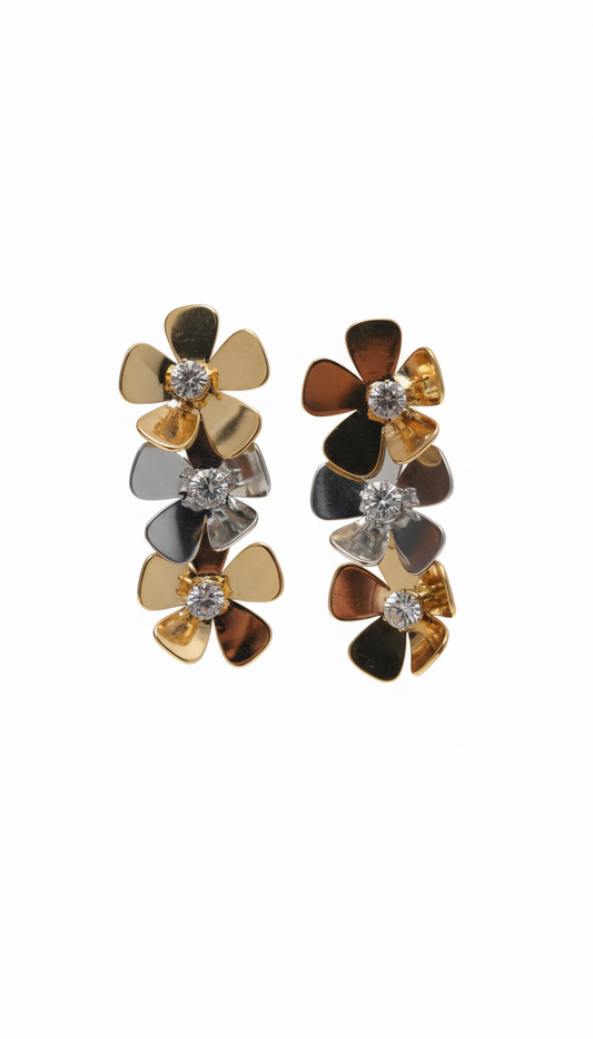 Bloom Aura Earrings 18KT gold Plated