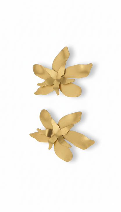 Opulent Flora Matte 18KT gold Plated