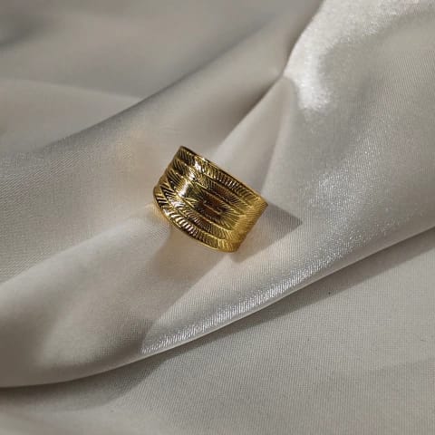 Aurora Ridge 18KT Gold Plated Statement Ring