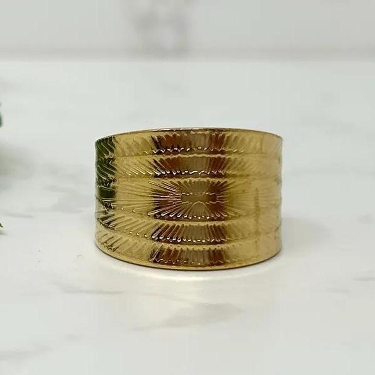 Aurora Ridge 18KT Gold Plated Statement Ring