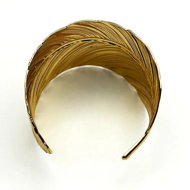 Leaf ME Bold Hand cuff 18kt Gold plated