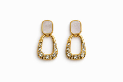 Aurora Frame Drop Earrings – 18KT Gold Plated