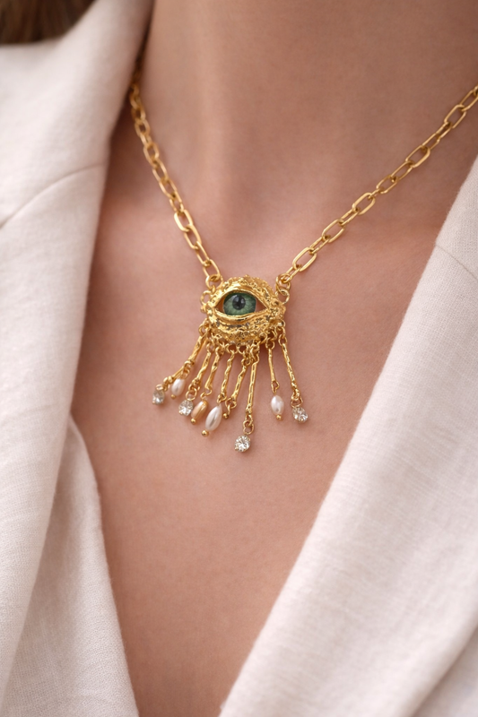 Celestial Eye Charm Necklace